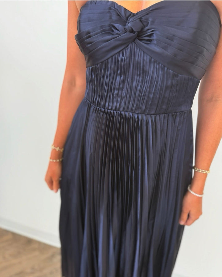 Deena Strapless Pleated Midi Dressdress