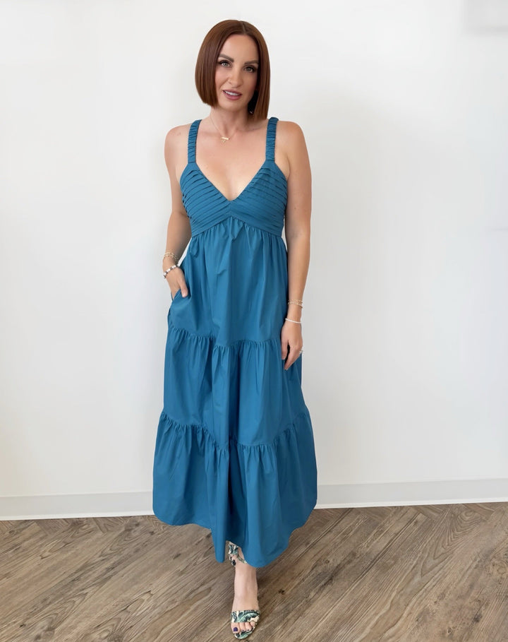 Delco V Neck Sleeveless Maxi DressMaxi Dress