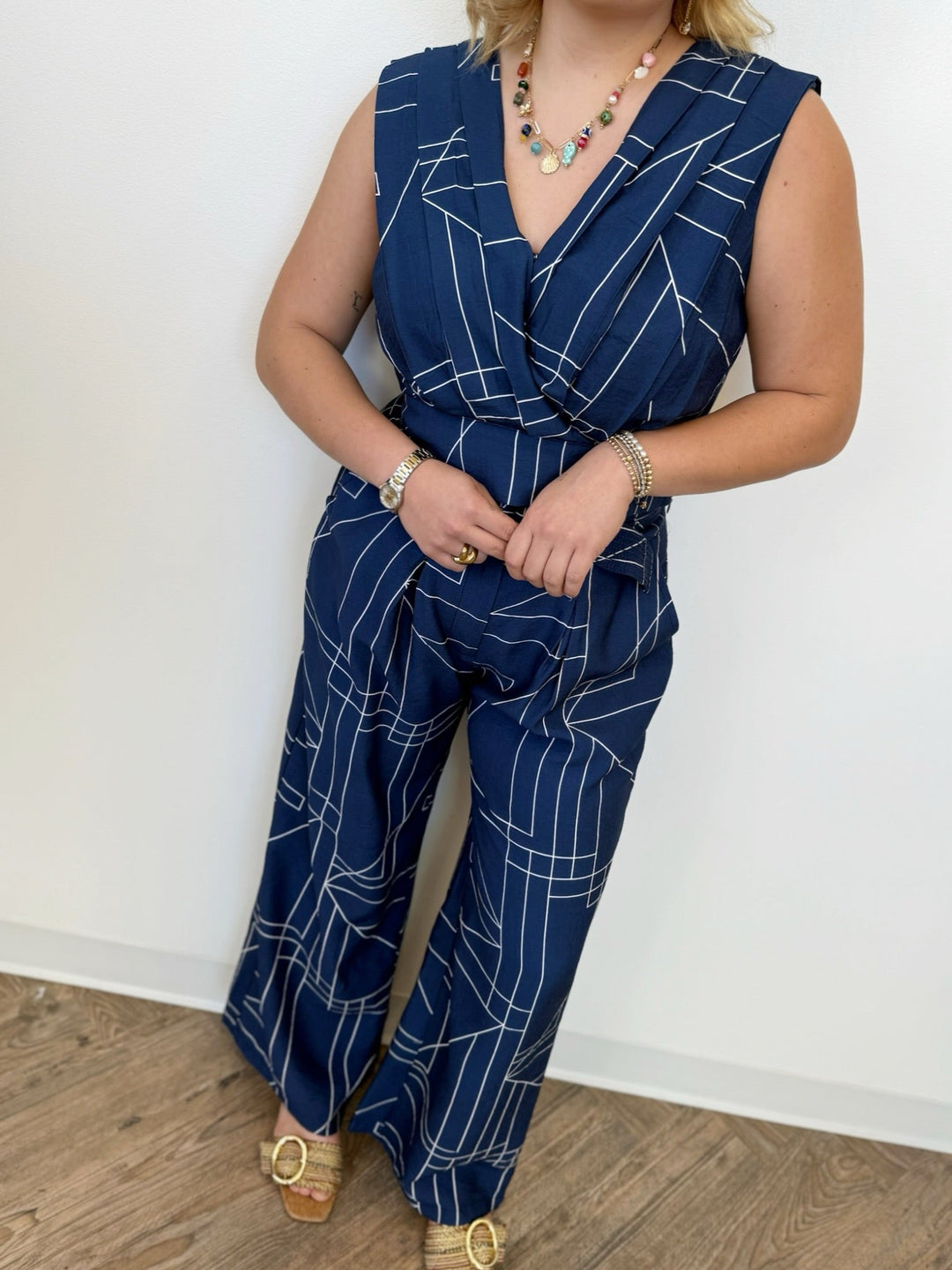 Delvy Top Stitched Wide Leg Pantpant