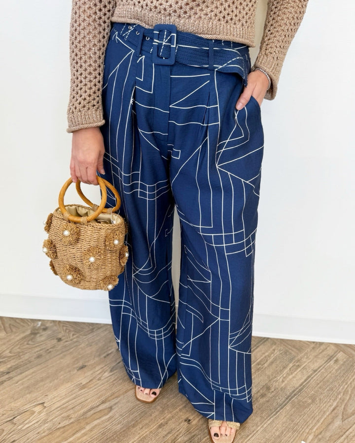 Delvy Top Stitched Wide Leg Pantpant