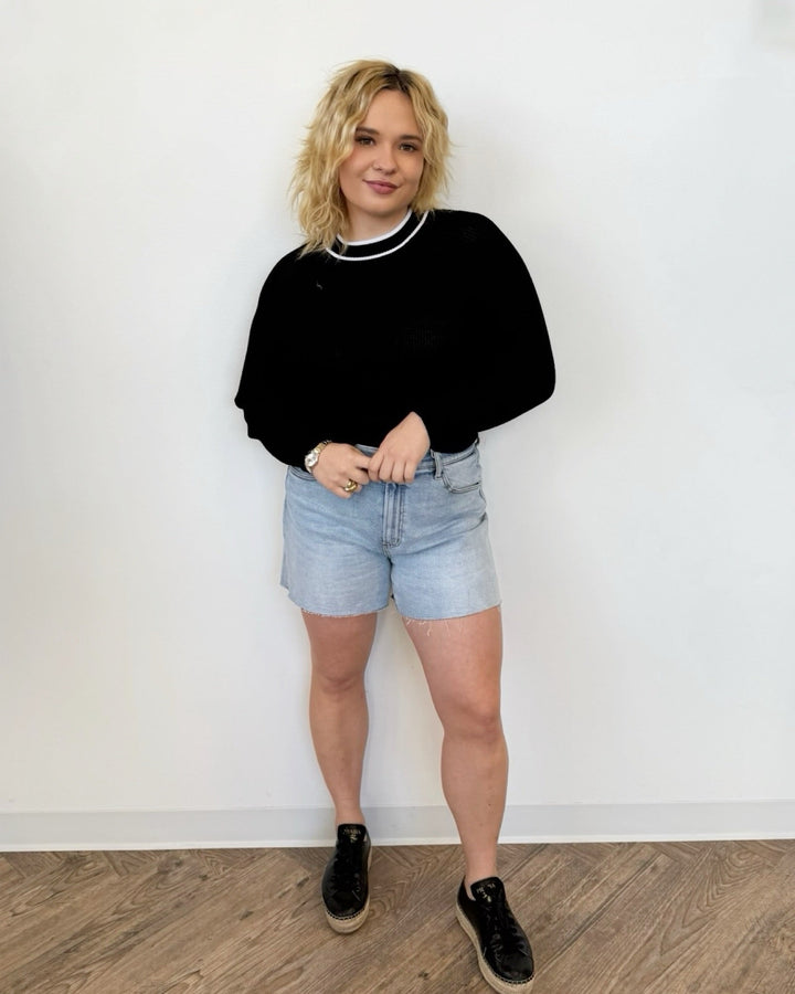 Deuce Dolman Long Sleeve Knit Toplong sleeve knit