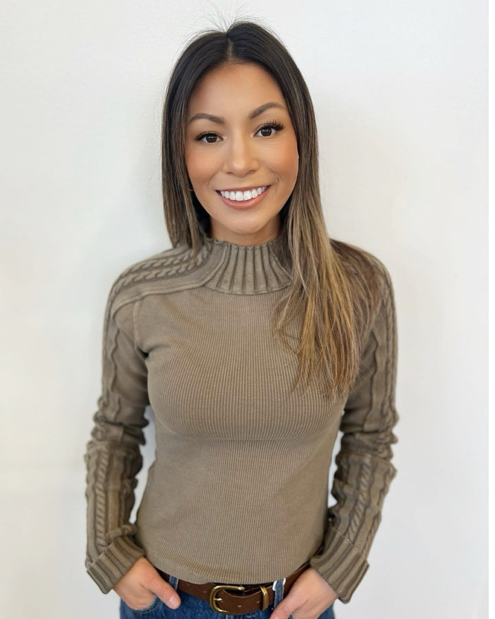Donovan Cable Knit Long Sleeve TopTop