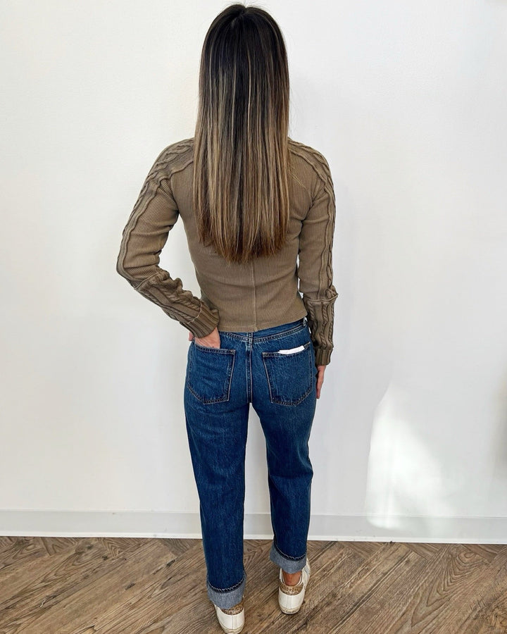 Donovan Cable Knit Long Sleeve TopTop