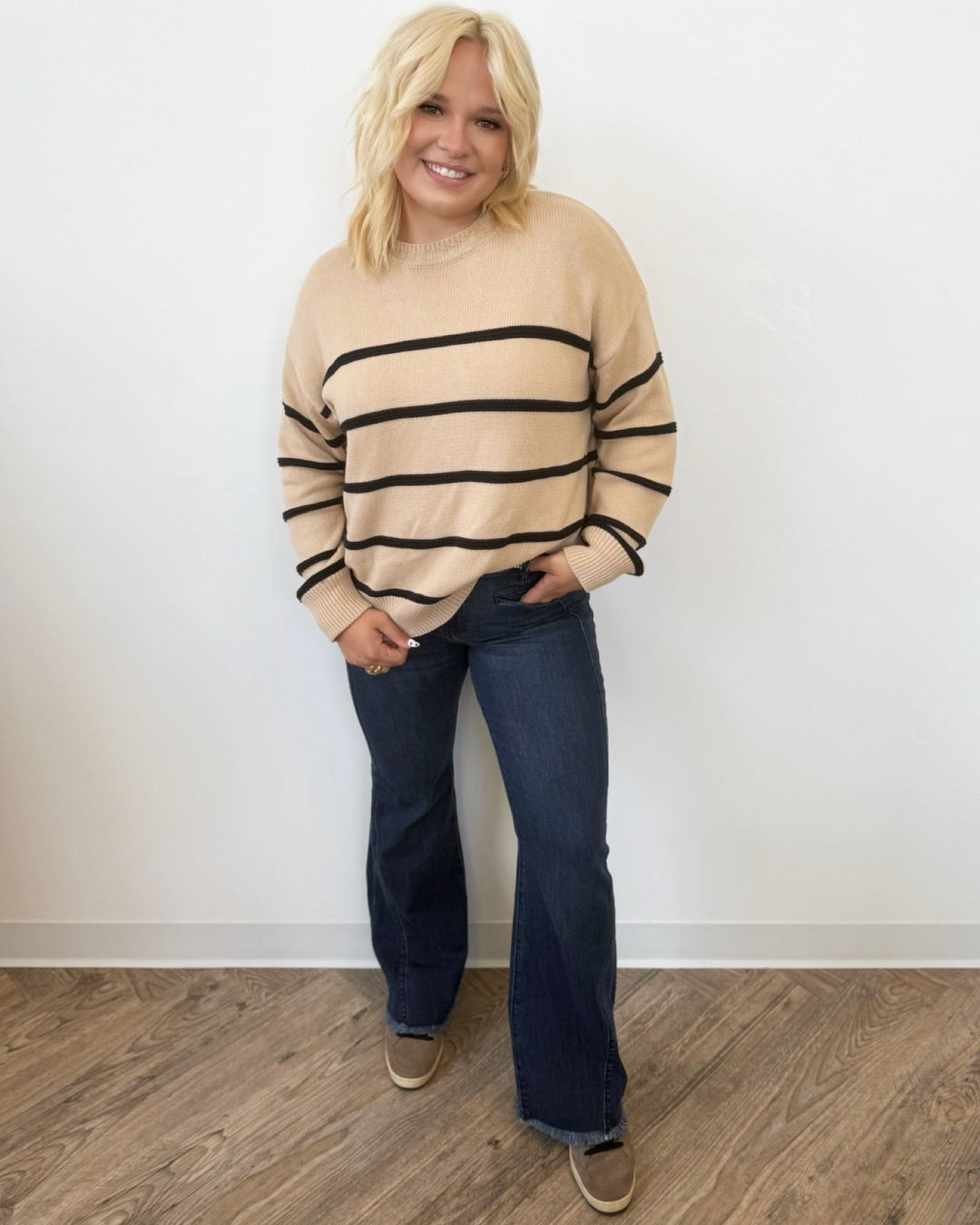 Eden Long Sleeve Striped KnitSWEATER