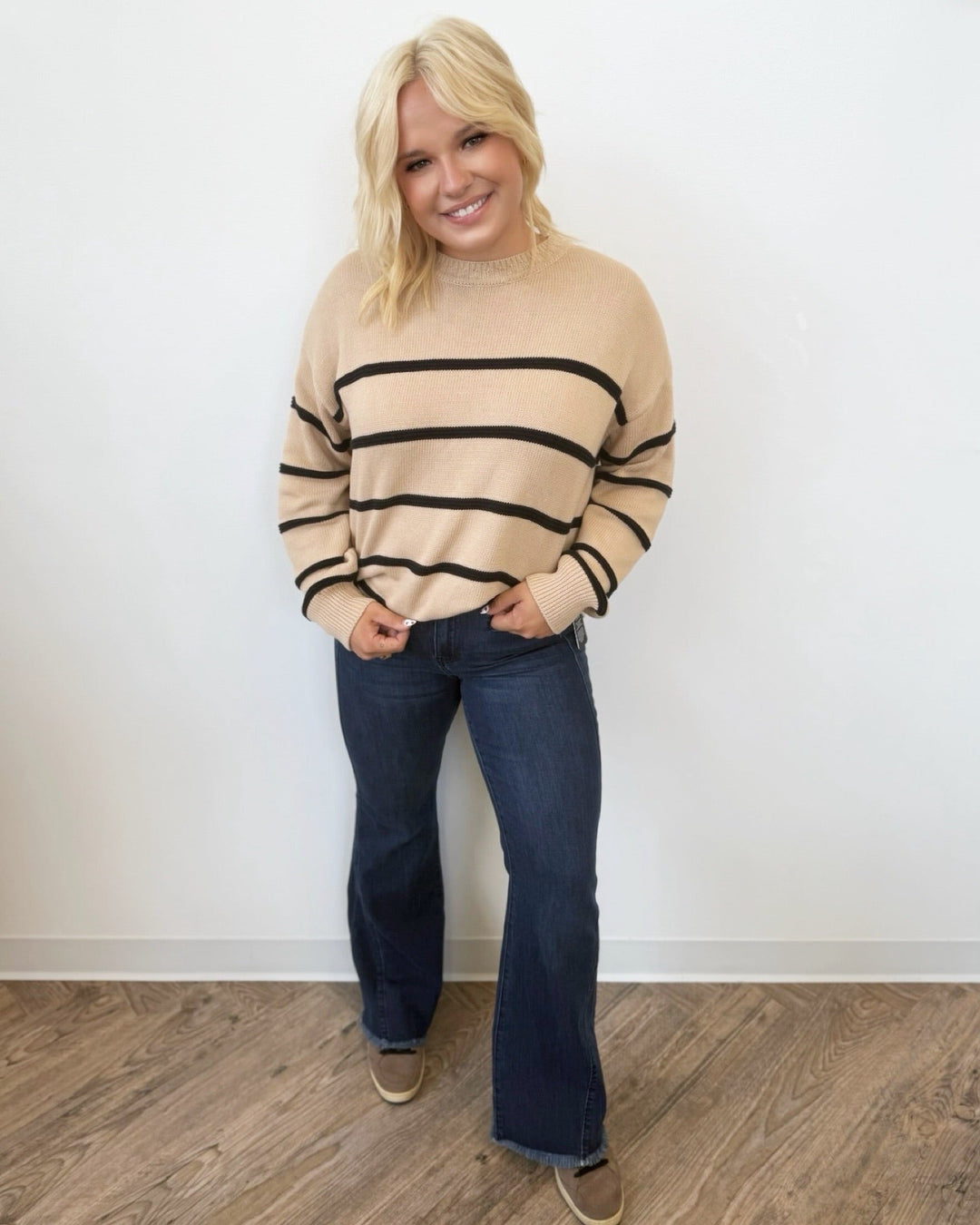 Eden Long Sleeve Striped KnitSWEATER