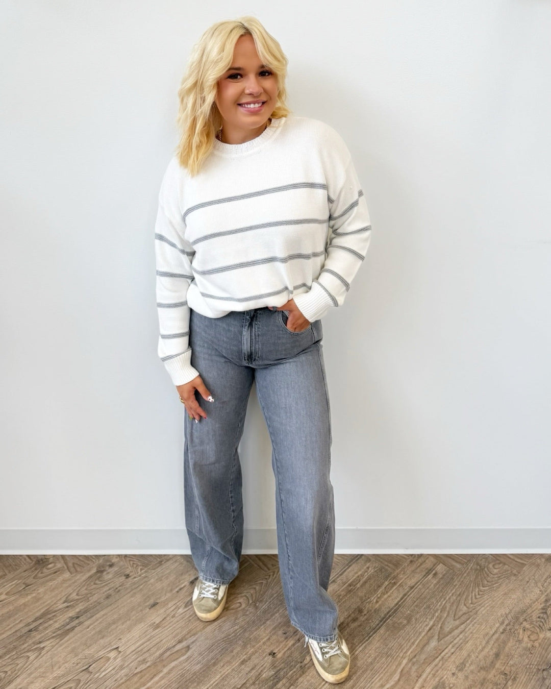 Eden Long Sleeve Striped KnitSWEATER