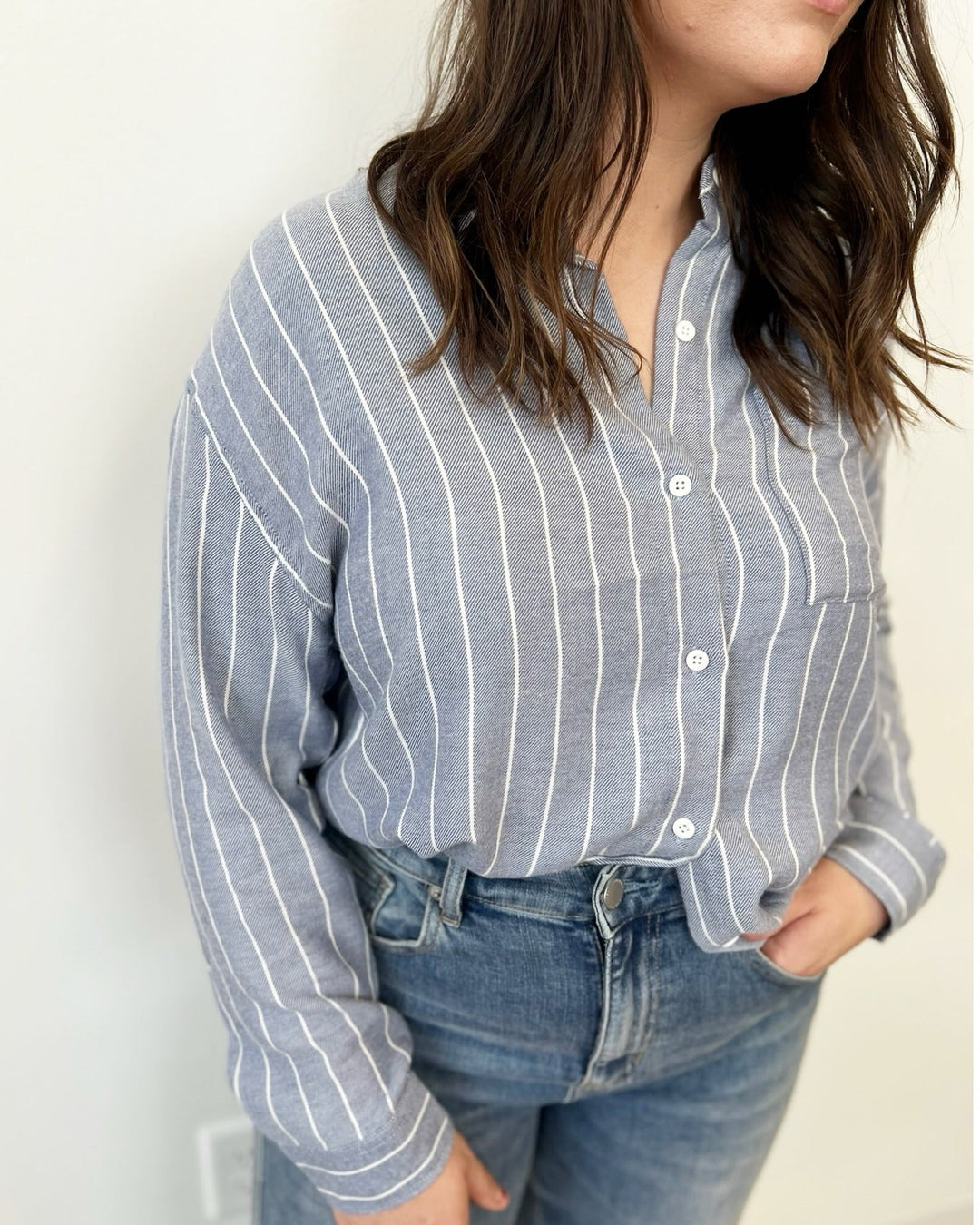 Edith Stripe Button Downbutton down shirt