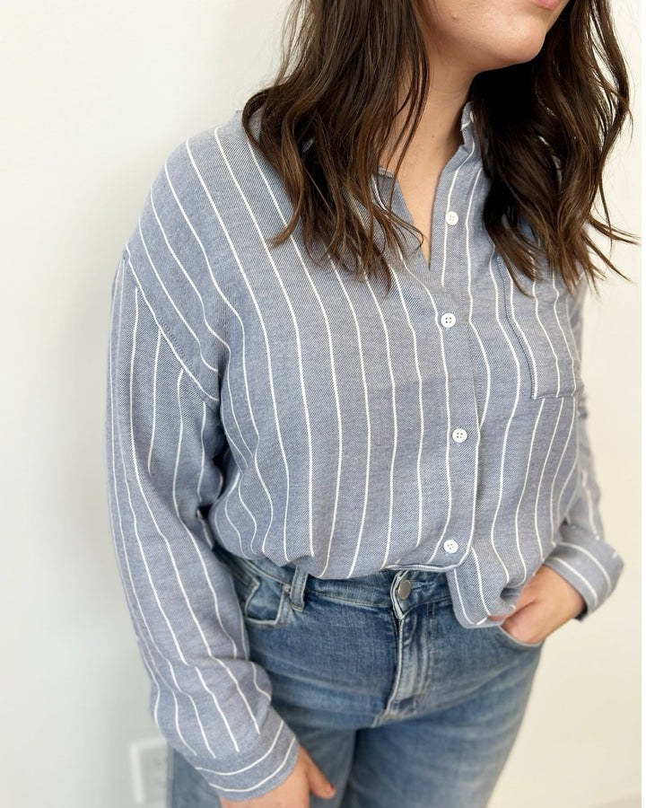 Edith Stripe Button Downbutton down shirt