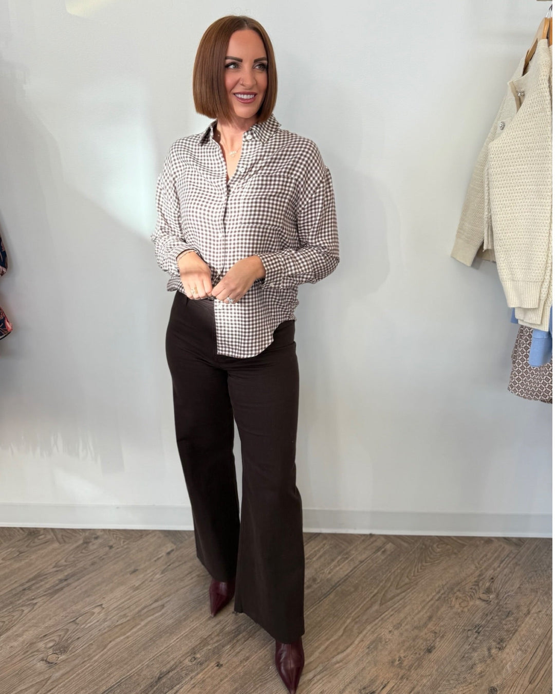 Edith Stripe Button Downbutton down shirt