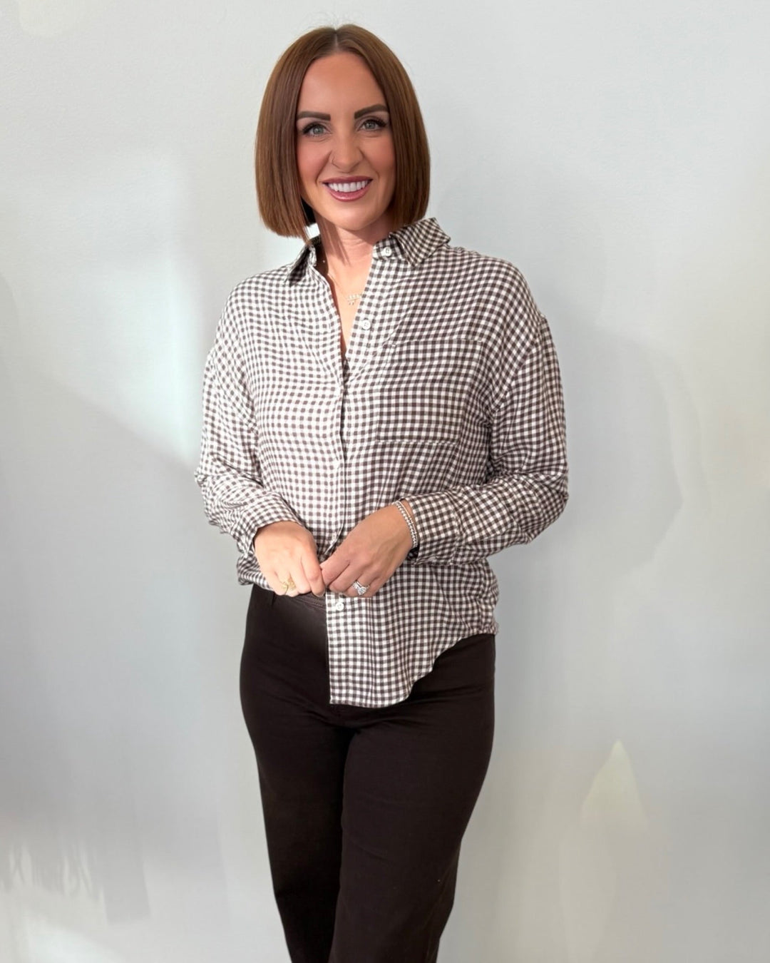 Edith Stripe Button Downbutton down shirt