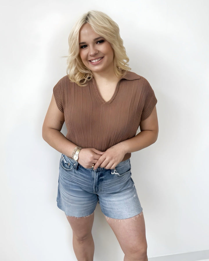 Eileen Mid Rise Denim ShortShort