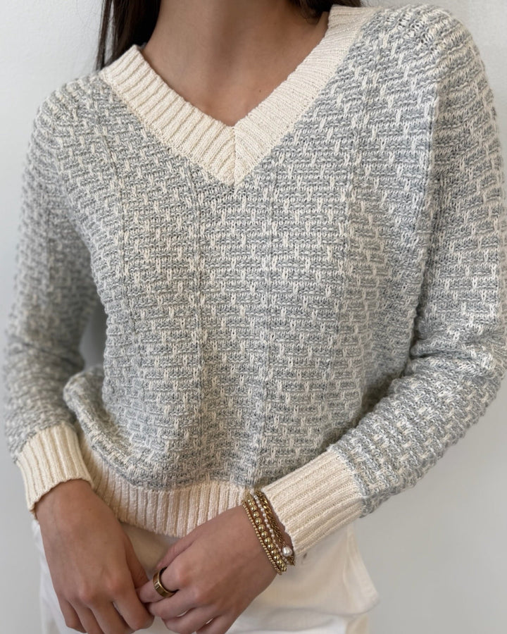 Elara Crosshatch Long Sleeve Knitlong sleeve knit