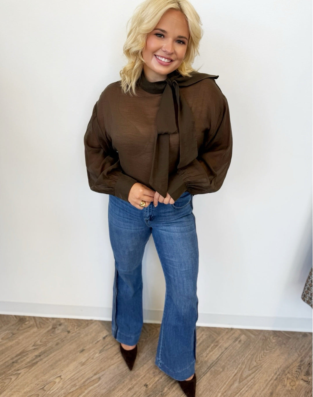 Ellie Sheer Long Sleeve BlouseBlouse