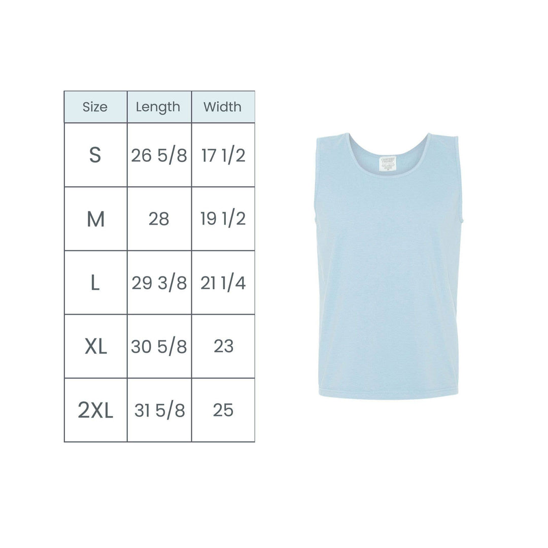 Embroidered USA Icons Comfort Colors Tank Top