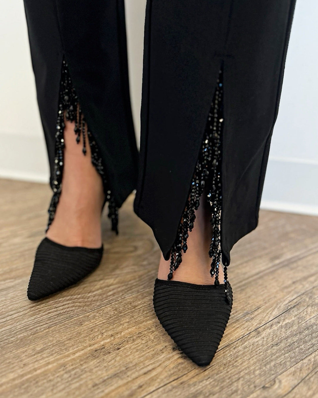 Emerson Boot Cut Pants with Fringe BeadingPant