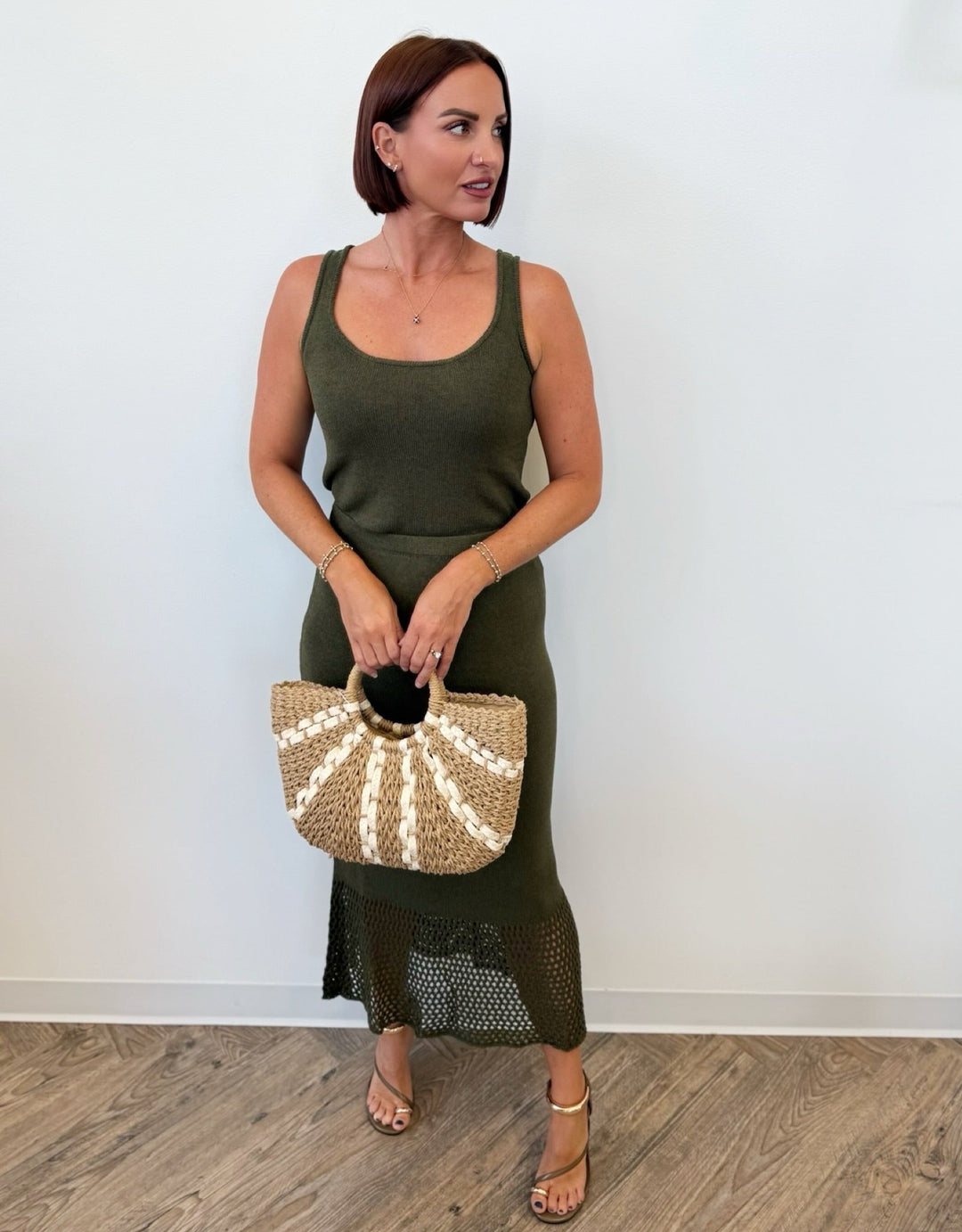 Emrielle Fitted Knit Midi SkirtMidi Skirt