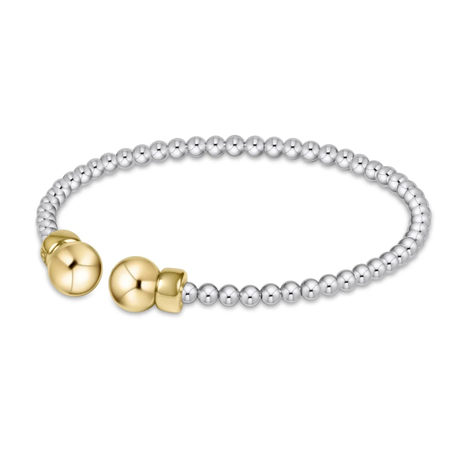 Enewton Classic Sterling Mixed Metal 3mm Bead CuffBracelet