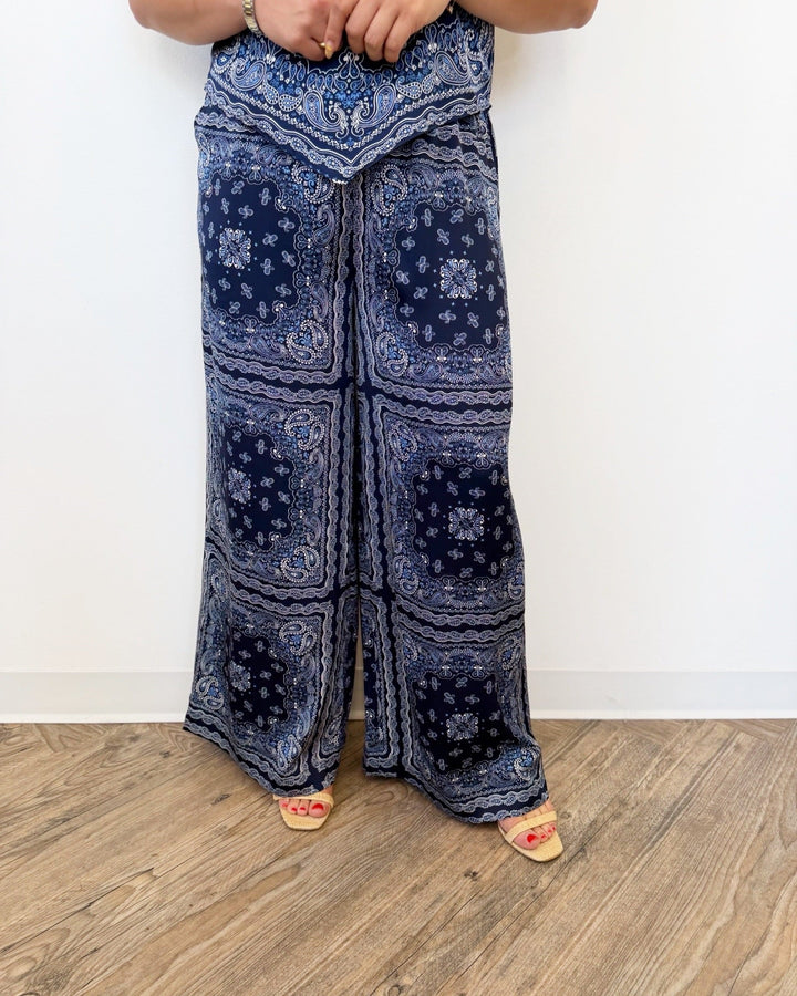 Ensley Bandana Printed Pantspull on pant