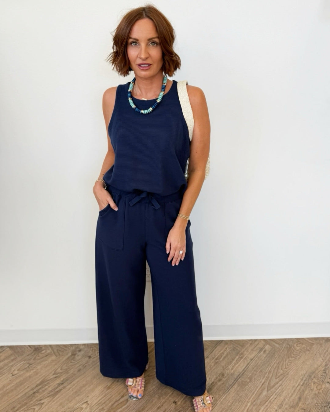 Enzo Sleeveless Full Length Ribbed Jumpsuitjumpsuit
