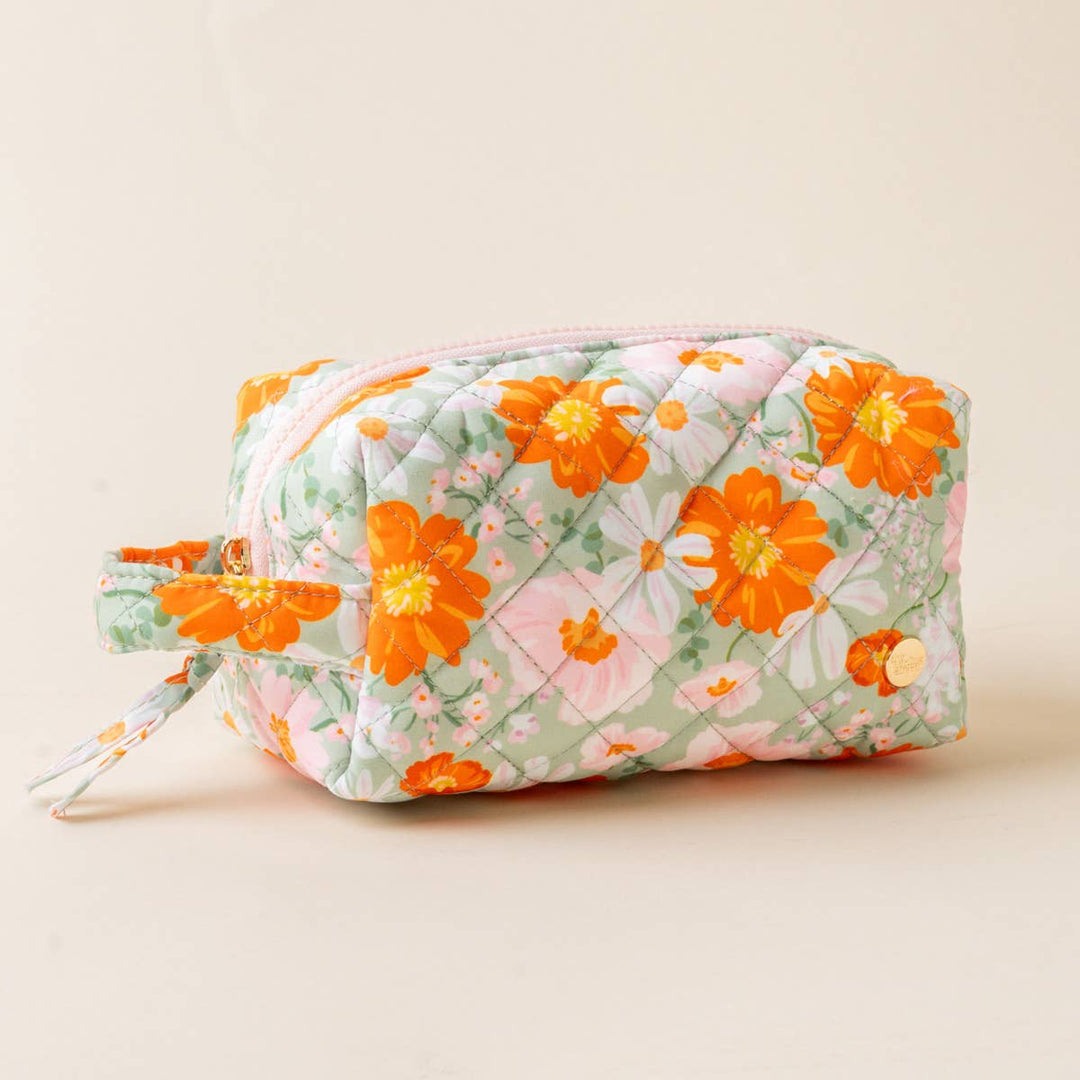 Essentials Quilted Cosmetic Pouch–Bouquet Beauty SageMY-QESSPCH-BBSG