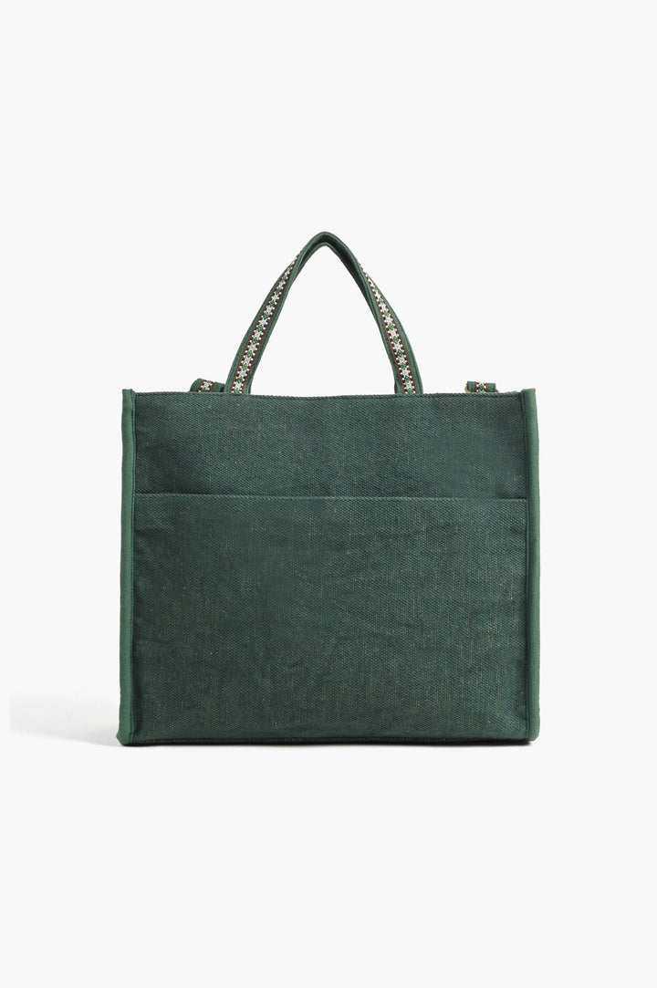 Evergreen Monstera Embellished BagAB23 - 811