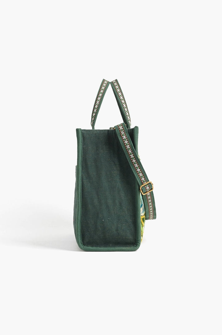 Evergreen Monstera Embellished BagAB23 - 811