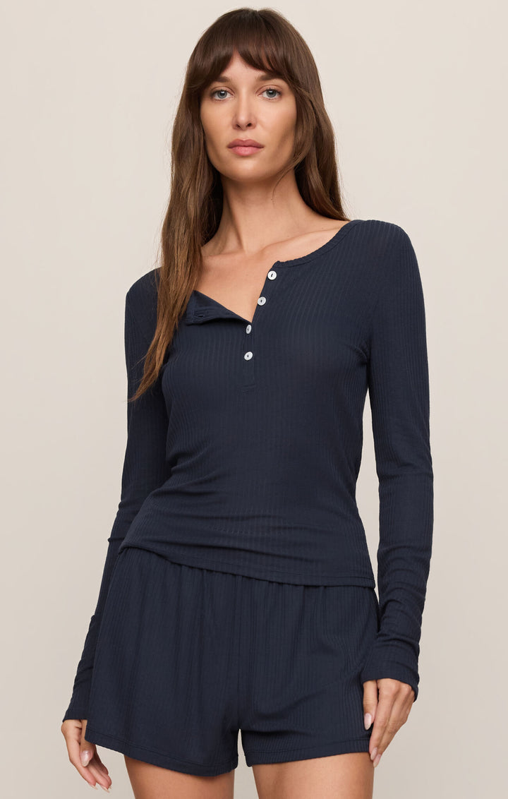 Z Supply Just Right Rib Long Sleeve Top