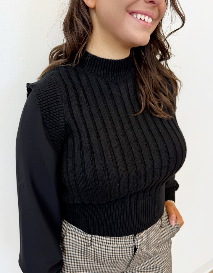 Farrah Long Sleeve Mock Neck Knitknit top