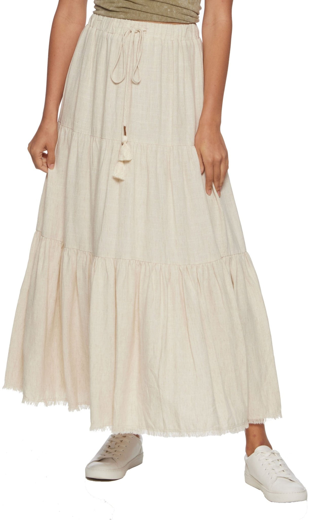 Flag and Anthem Maytown Tiered Drawstring Maxi Skirtskirt
