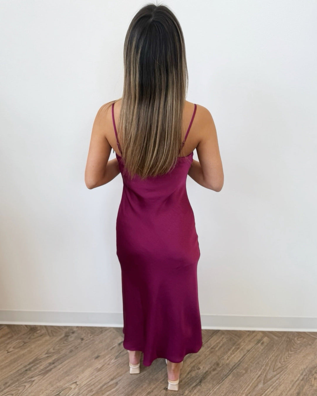 Francesca Satin Lace Slip Dressdress