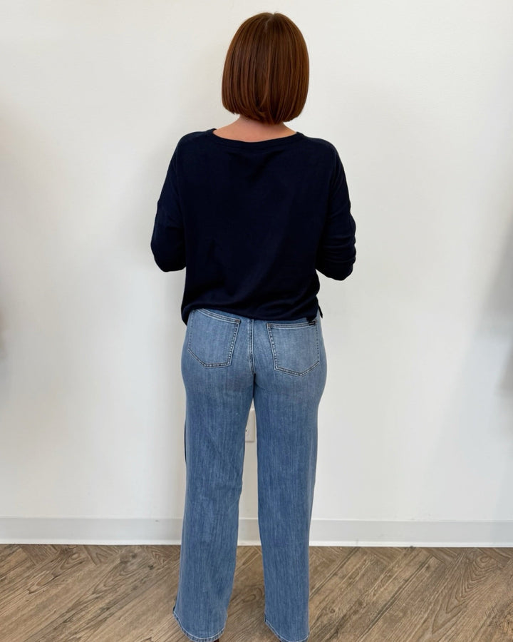 Franco Side Seam Straight Leg Denimdenim