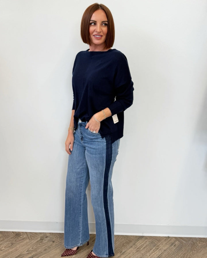 Franco Side Seam Straight Leg Denimdenim