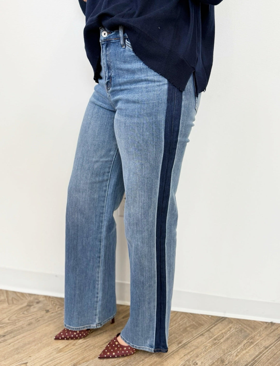 Franco Side Seam Straight Leg Denimdenim