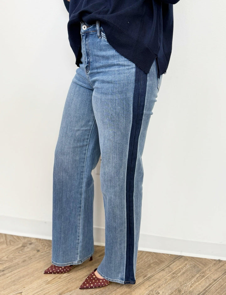 Franco Side Seam Straight Leg Denimdenim
