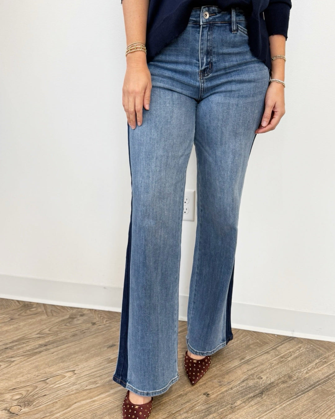 Franco Side Seam Straight Leg Denimdenim