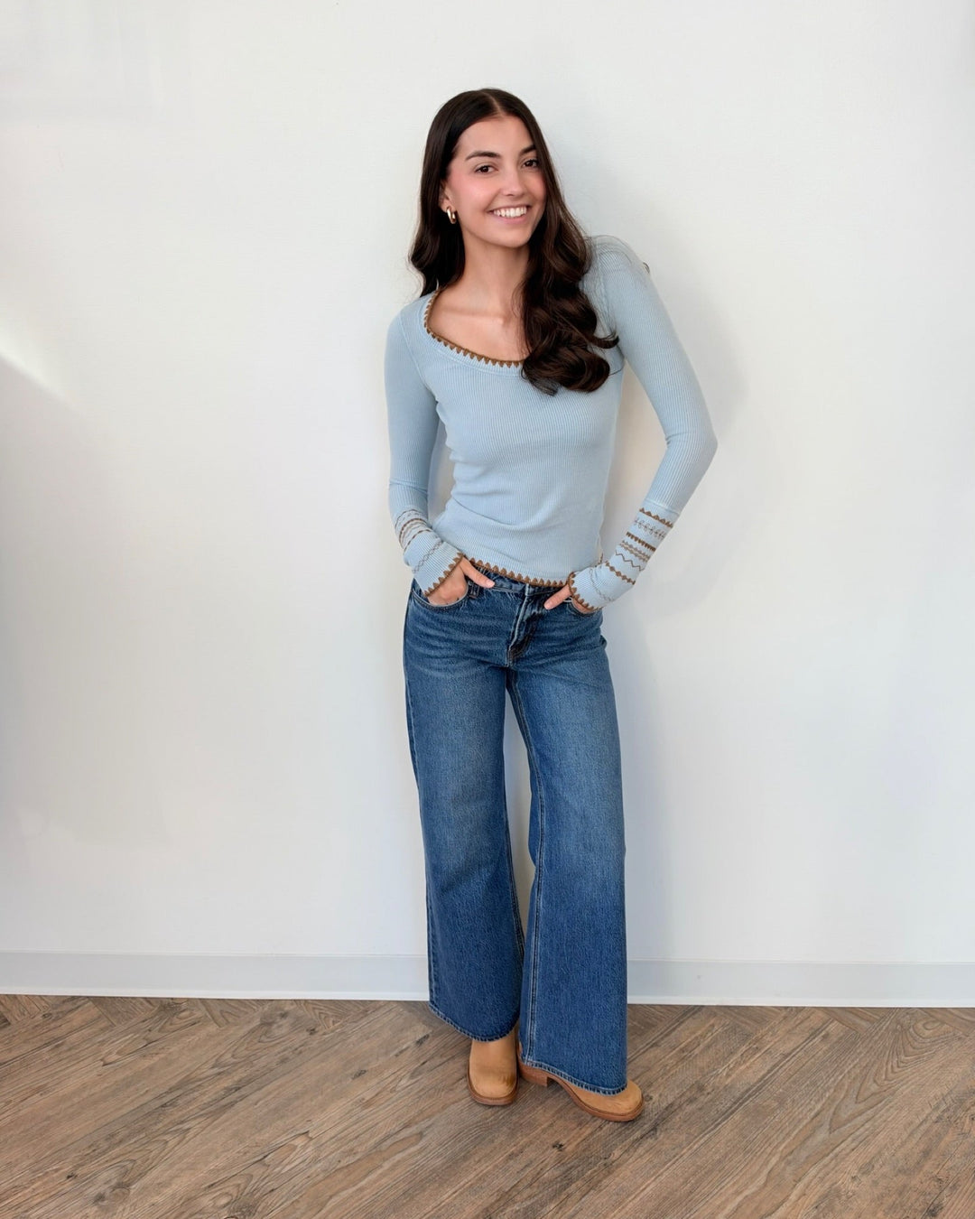 Free People Aspen Thermallong sleeve top