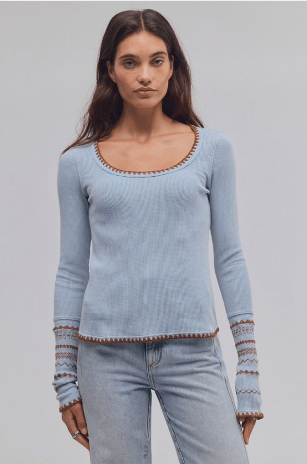 Free People Aspen Thermallong sleeve top