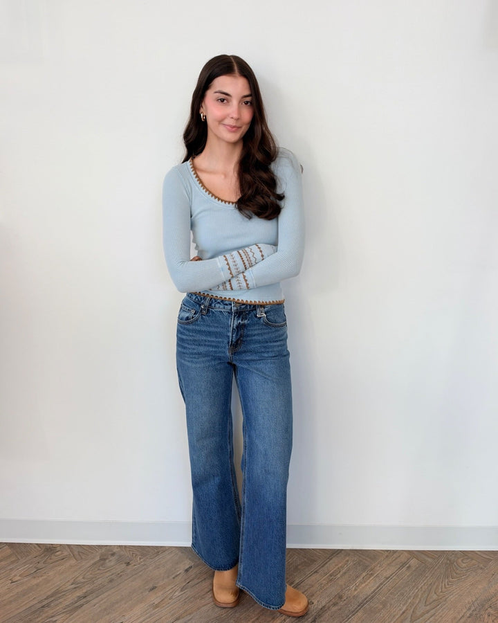 Free People Aspen Thermallong sleeve top