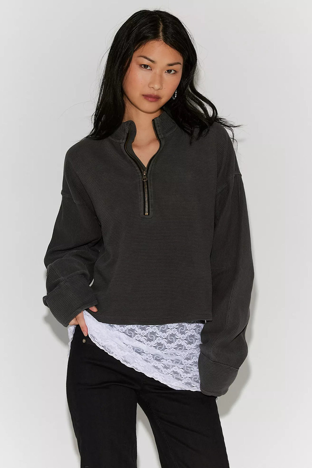 Free People Celeste Quarter Zipquarter zip