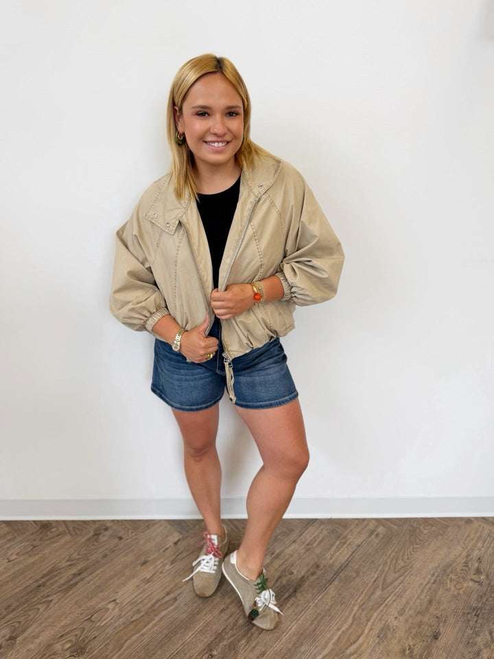 Free People Chelsea Funnel-Neck Jacketjacket