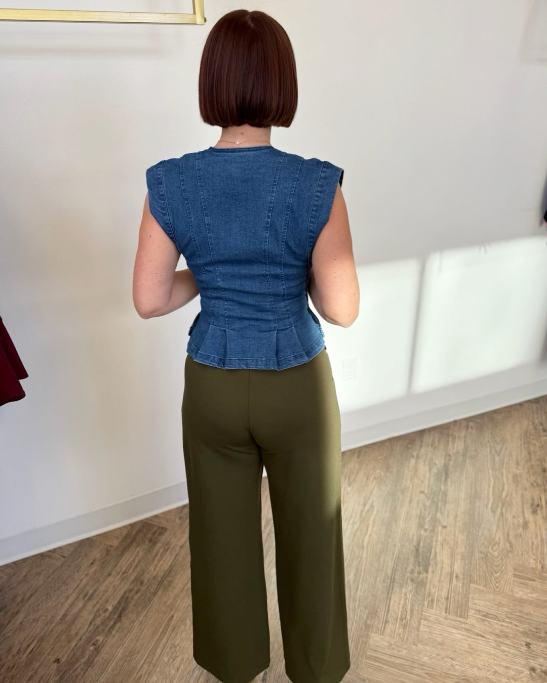 Free People Dylan Denim Vestdenim vest