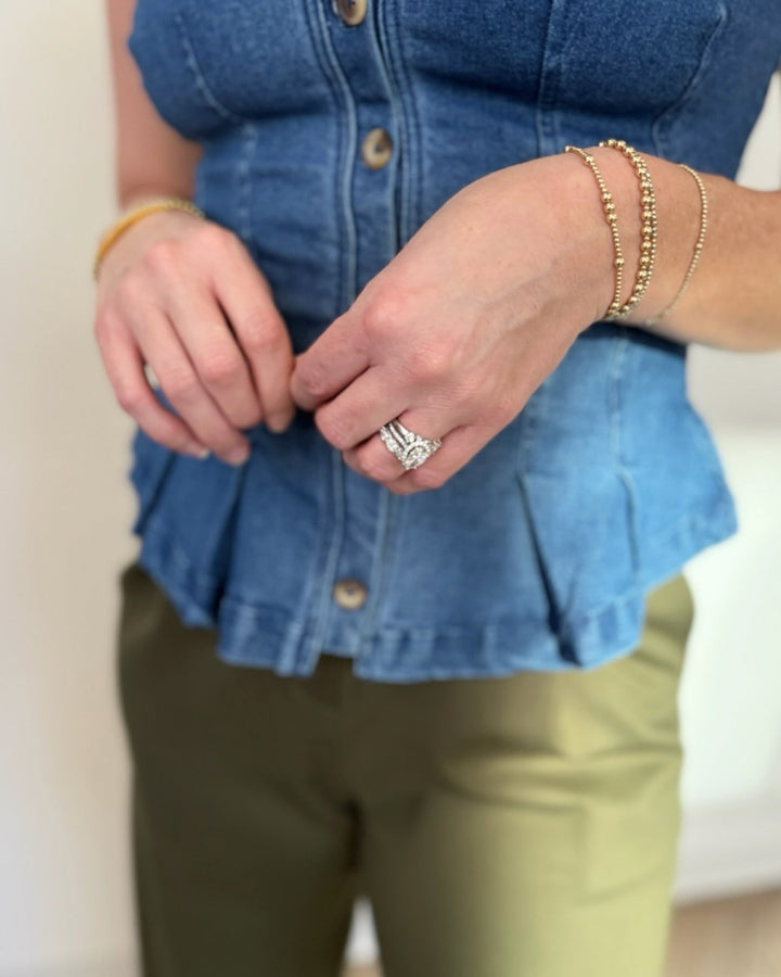 Free People Dylan Denim Vestdenim vest