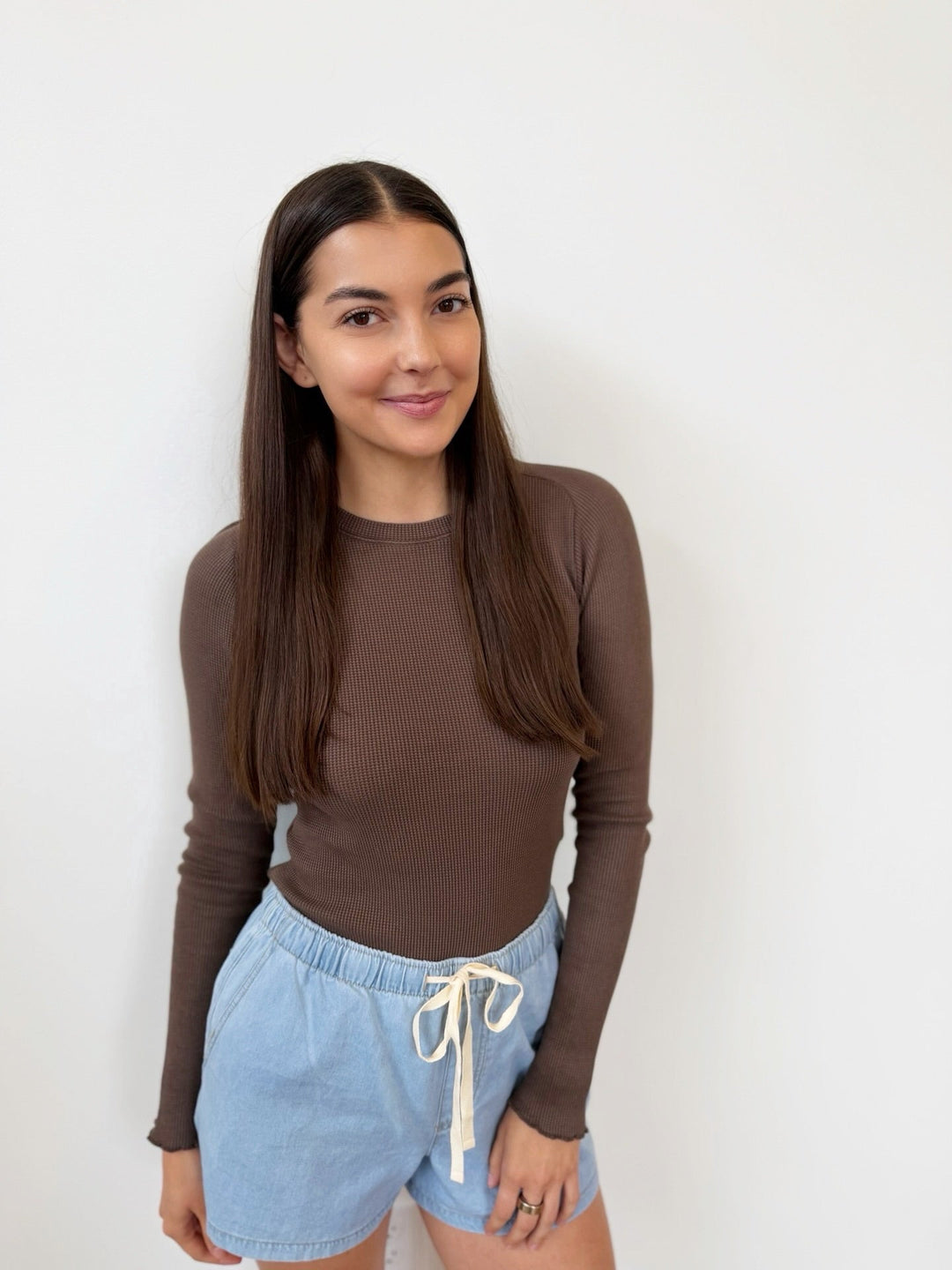 Free People Easy Does It Long Sleeve Teelong sleeve top
