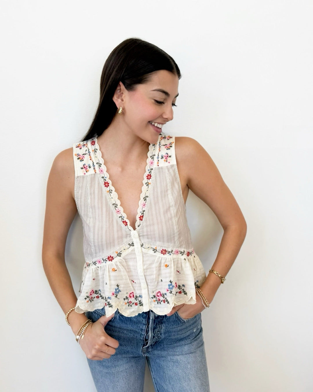 Free People Ellis Blousesleeveless blouse