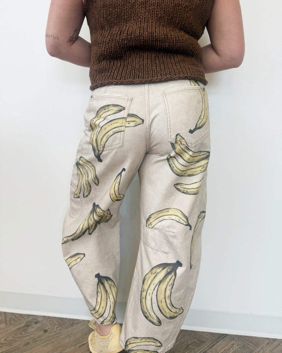 Free People Good Luck Printed Barrel Jeansbarrel jeans