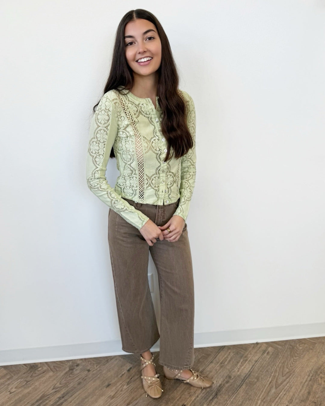 Free People Jae Knit Long Sleeve Toplong sleeve top