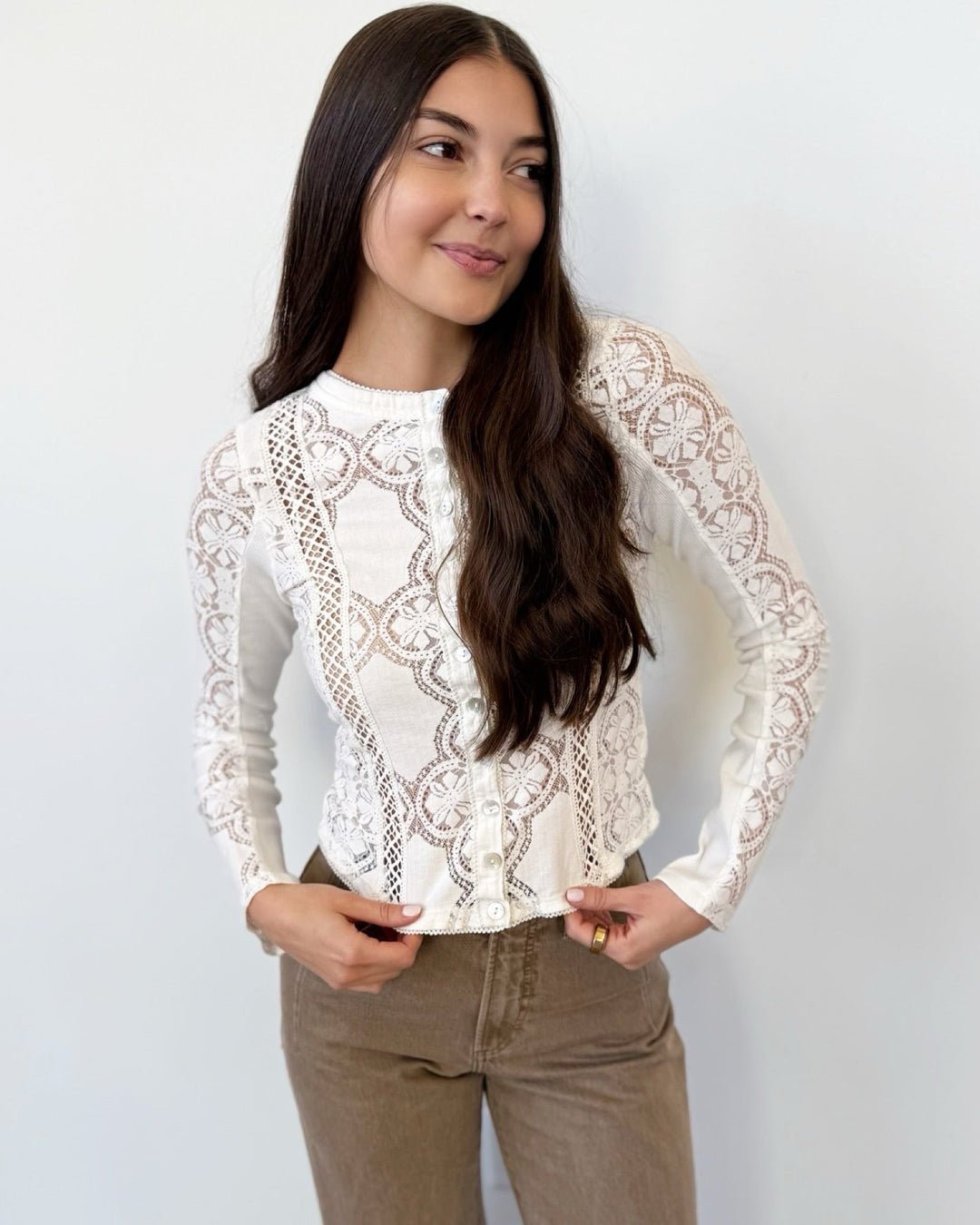 Free People Jae Knit Long Sleeve Toplong sleeve top