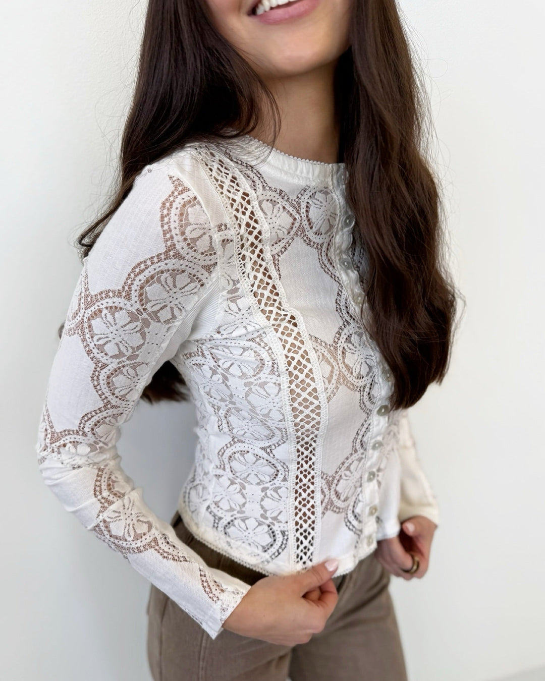 Free People Jae Knit Long Sleeve Toplong sleeve top