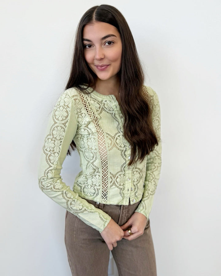 Free People Jae Knit Long Sleeve Toplong sleeve top