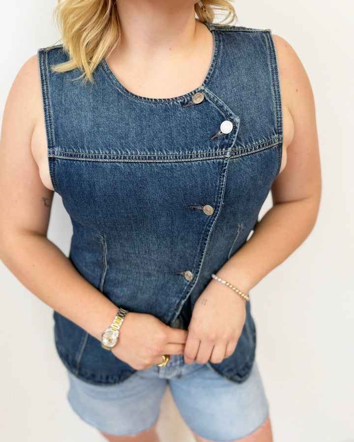 Free People Maris Denim Vestdenim vest